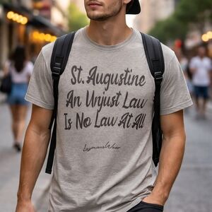 Gray Statement Tee for Men